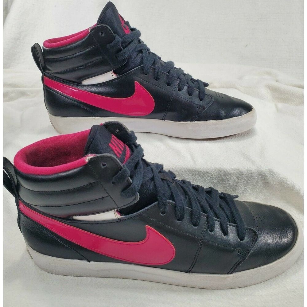 Nike Hally Hoops Mid Level Trainers Leather Basketball Shoes Women's Size 9.5